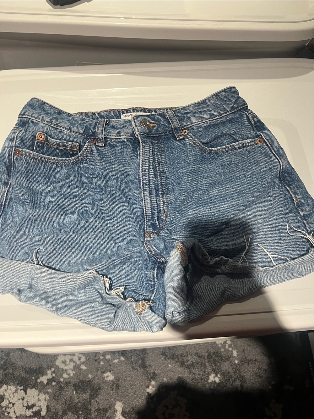 Garage Light Blue Denim Cutoff Jean Shorts